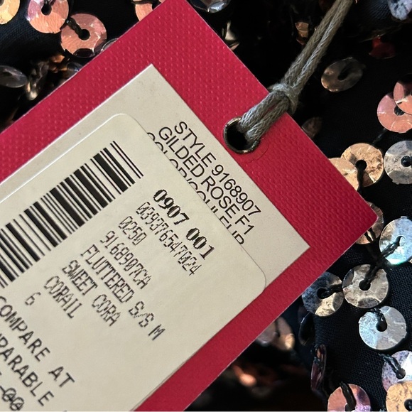 Vince Camuto Sparkling Black and Pink Mini Dress - Picture 9 of 15